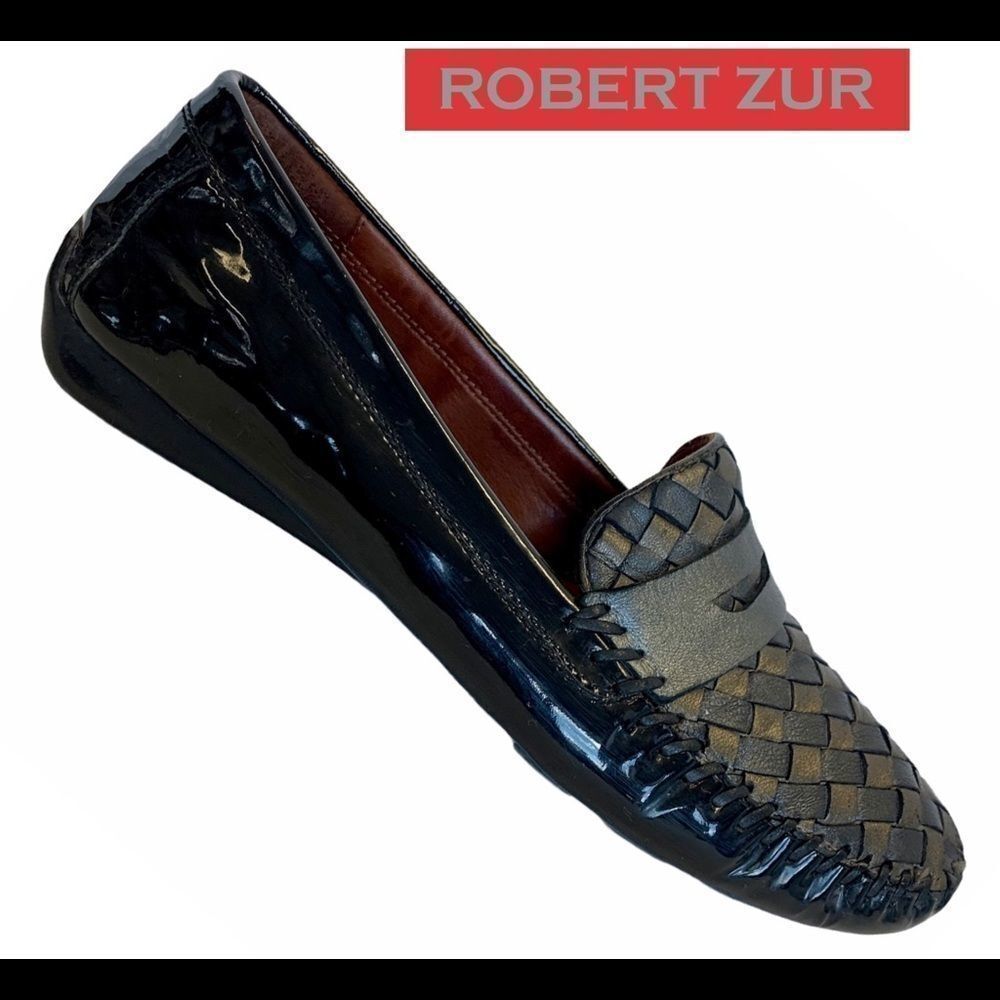 ROBERT ZUR PETRA BLACK PATENT COMBO Sz 9M